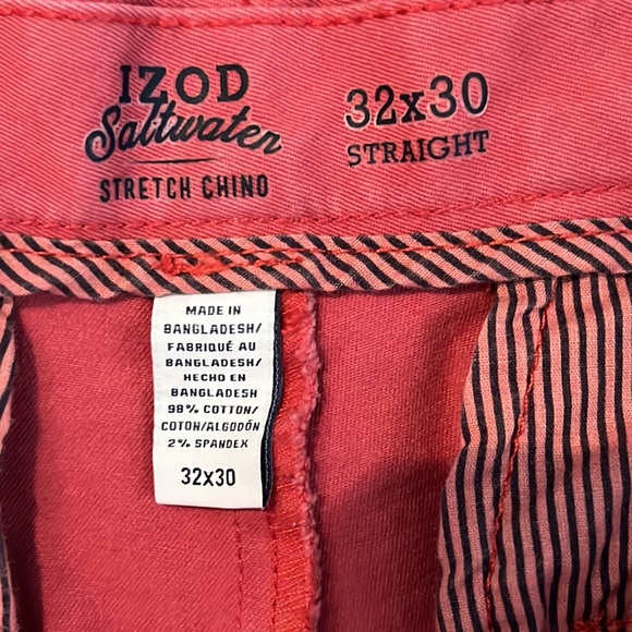 Izod Saltwater Stretch Chinos 32x30 - Picture 2 of 9